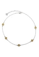very nice silver dainty sunflower charm necklace for kids